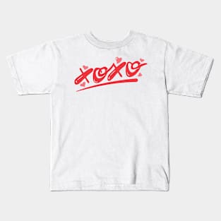 XOXO Kiss Hug Love Art Kids T-Shirt